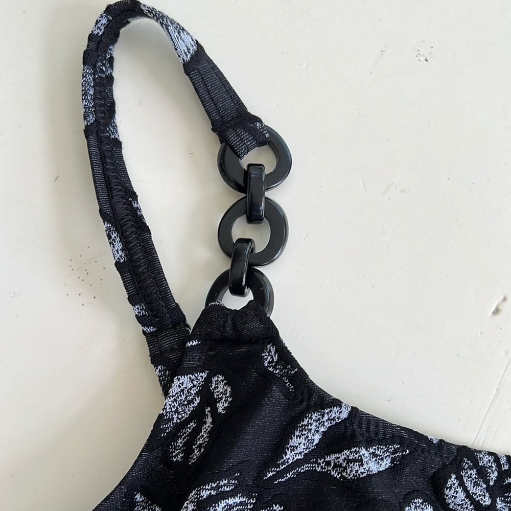 Gottex Vintage Abstract Floral Tankini Swimsuit Size 12 w/Matching Skirt Size L - Picture 8 of 12